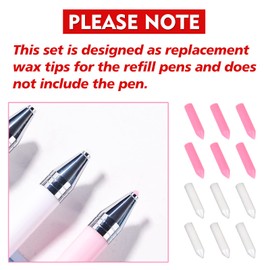 ZYNERY ZYNERY 12 PCS Diamond Art Pen Clay Accessories - 5D Diamond Painting Wax Glue, Replacement Wax Tip for DIY Craft Painting
