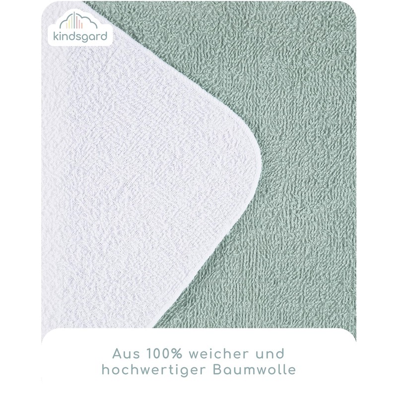 kindsgard Vaskedag Baby Wash Cloths Pack of 12 Cotton Absorbent