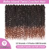 Samtress 24 Inch Boho Senegalese Twist Crochet Hair 9 Packs