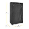 Whitmor Portable Clothes Closet - Freestanding Garment Organizer with Cover