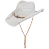 Lipodo Vescadosa Western Straw Hat Summer Men Women, White, M