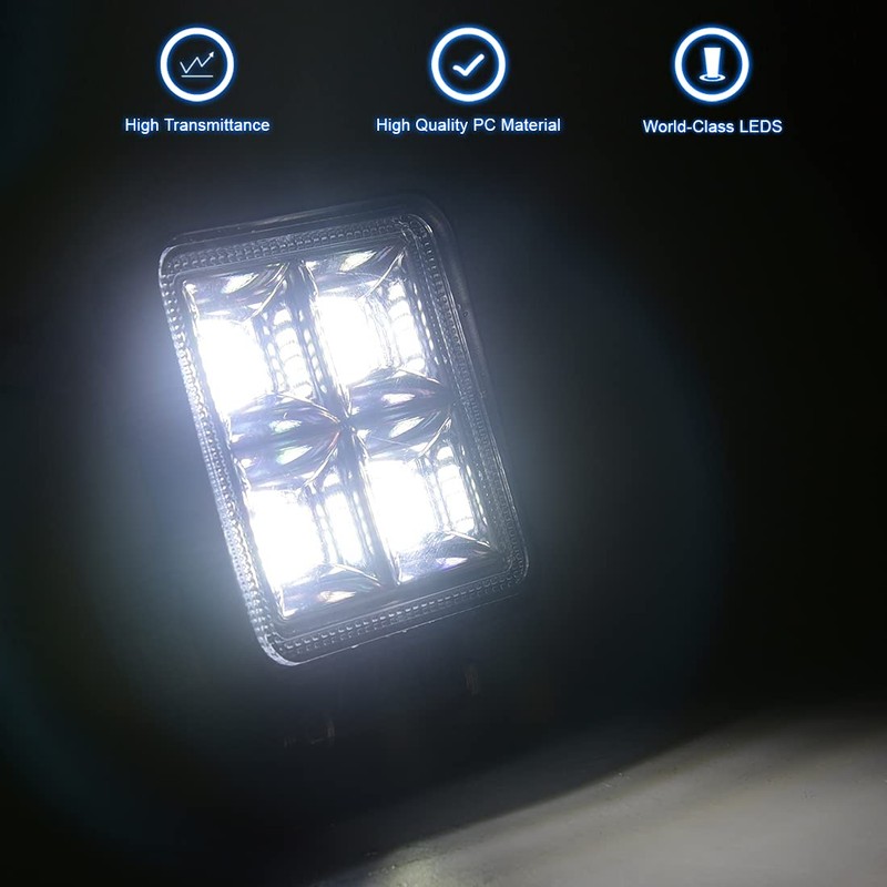 AUTOJARE 4 Inch LED Work Light 12 V Additional Headlight