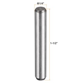 uxcell 1/4-Inch x 1-1/2-Inch Dowel Pins, Heat Treated Alloy Steel for Extra Hardness, Bright Finish and Accurate Alignment 5pcs