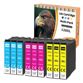 9er T1282 C Printer Cartridges Compatible with Epson T1282 Cyan T1283 Magenta T1284 Yellow T1285 for Epson Stylus Office BX305f BX305fd BX305fw SX435w S22 SX125 SX130 SX230 SX235w SX42 00W 0W 0W 5W