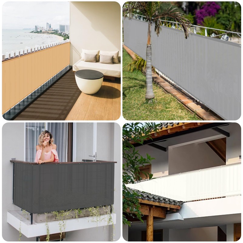 Sunnylaxx Balcony Privacy Screen, Balcony Cover, 75 x 500 cm,