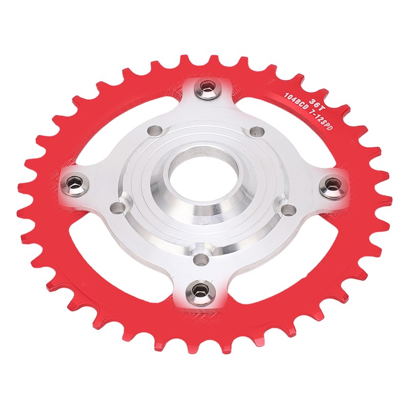 104BCD 36T Chainring Conversion Kit Aluminum Alloy Mid Drive Chainring
