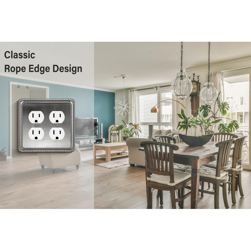 Henne Bery Rope Edge Decorative Wall Plate Switch Plate Outlet