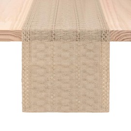 XFSRG Ramie Modern Country House Style Rustic Tablecloth Linen Narrow Farmhouse Natural Table Runner for Wedding Decoration Tablecloth Country House Style 30 x 183 cm