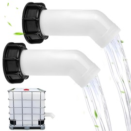mohito 2 Stück IBC auslaufstutzen s60x6,IBC Ablaufstutzen Zubehör,IBC Auslaufstutzen,Anschlussstück für den Abfluss von IBC-Wassertanks und Regentonnen, weiß