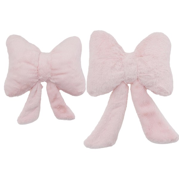 Goylmc Bowknot Car Headrest & Lumbar Support Cushion Set, Bowknot