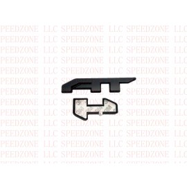 Unbranded 2020-2022 GMC SIERRA AT4HD Emblem Kit 3 Piece Gloss Black Red Overlay Emblem