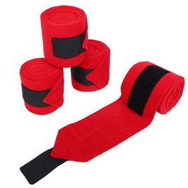 4Pcs Elastic Horse Leg Bandage Cohesive Wrap Alternative Horse Bandages Non-Slip Horse Wrap for Injury and Leg Support Training Exercising