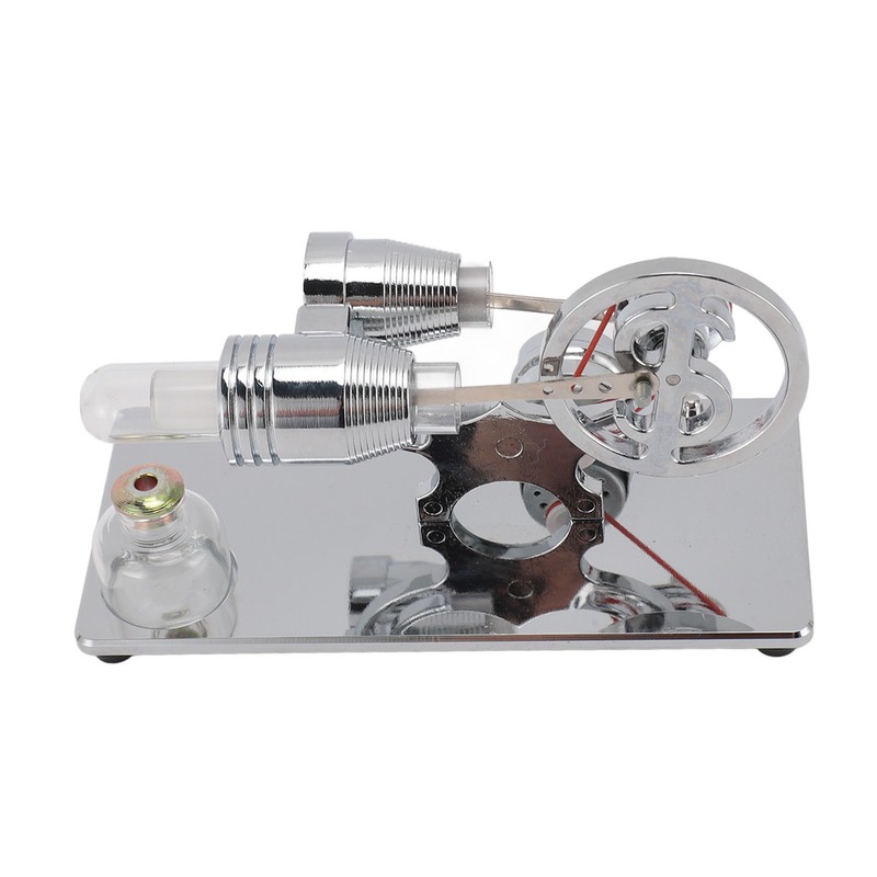 Sterling Engine Model with LED Bulb and Flywheel Stirling Engine