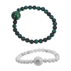 minkissy 1set Bracelet Wrist Straps Wristbands Wrist Bands Stone Beads Jewelry Hand Jewelry 2pcs