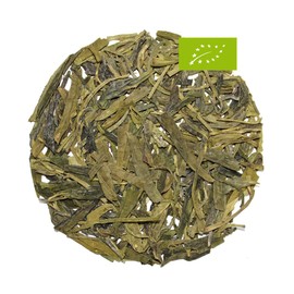 Lung Ching Tea Organic - "Dragon Well" - Green Tea - Specialty, 100 g, Harvest 2024, Light Green Cup, Pleasantly Floral Aromatic, Very Soft