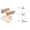 100 Pack Wooden Spoon, Disposable Spoons, Biodegradable and Compostable Wooden