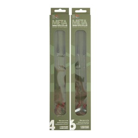 META All-In-1 Solid Bag Rig – Pre-Tied Carp Rigs with Coated Braid – 2 Rigs per Pack (Barbless, 6)