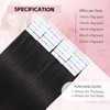 Sweetmet 3rd-Generation Invisible Tape in Hair Extensions Human Hair #1B