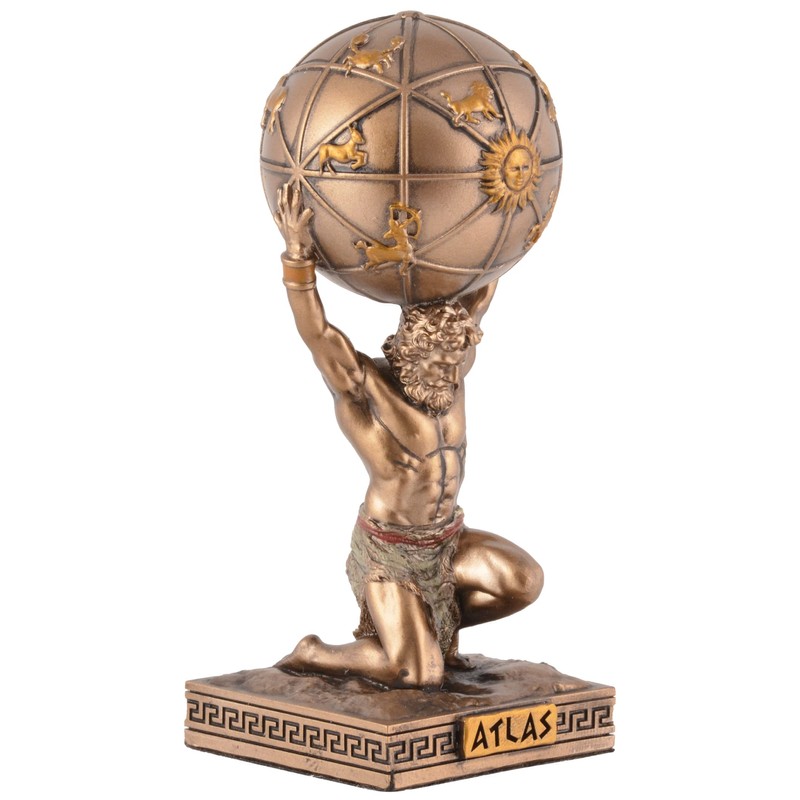 Miniature Figurine Greek God Atlas - Made of Artificial Stone,