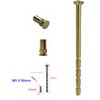 M5 x 90mm Brass Door Handle Pozi Screws with Brass