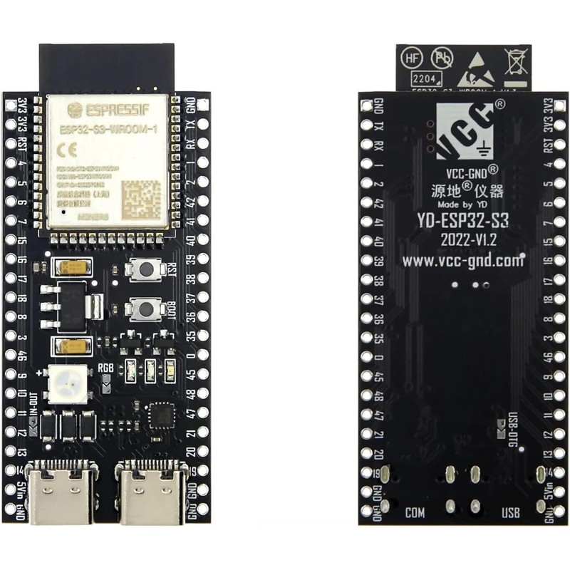 ESP32-S3 Board, 16MB Flash, 8MB RAM, USB Type-C, PCB Antenna