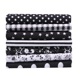 Mottdam 7 pieces of 100% Cotton Fabric, Assorted Pre-Cut Fat Quarters Bundle, for DIY Decor, 25 cm