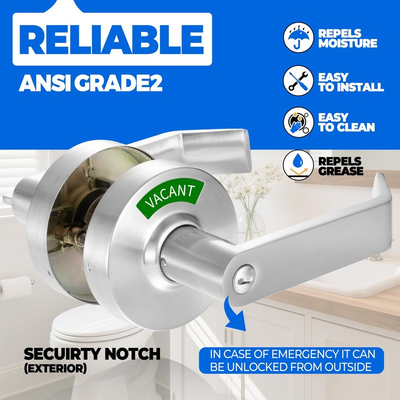 MUTEX Large Grade 2 Commercial Privacy Indicator Lock - Drop-in