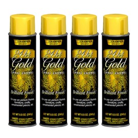 Chase 8-1/2-Ounce Brilliant Finish Metallic Spray Enamel, 24-Karat Gold. 4 count