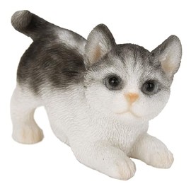 Uvia H17179-16 Mini Sabatra White Cat 1.9 x 0.8 x 1.4 inches (4.8 x 2.2 x 3.5 cm), Doll, Figurine, Figurine, Animal, Garden, Decorative, Realistic, Cute, Cat