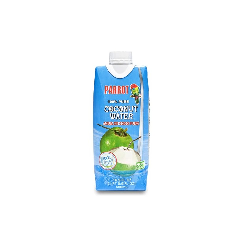 Parrot Brand 100% Pure Coconut Water 16.9 fl.oz.（Pack of 12）