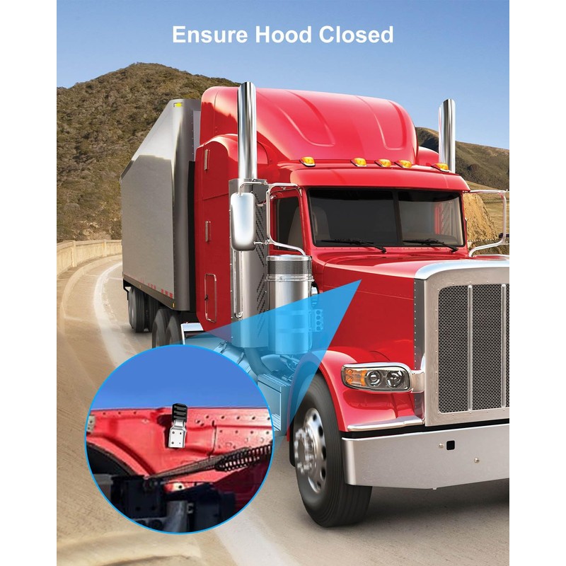 HUQUZN Upper Hood Guide Bracket Fit for Peterbilt 384 388