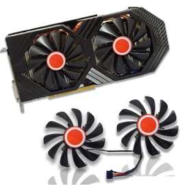 Dotodo 2pcs/set 95MM 4pin FDC10U12S9-C CF1010U12S CF9010H12S Graphics Card Fans GPU Cooler for XFX RX 570 RX 580 RX 590 Graphics Card Cooling
