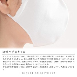 Pit Mask, Cool Non-woven Filters, Made in Japan, Washable Mask, 3D Construction, Washable, High Performance Mask, Test Certificate, Includes 10 Non-woven Filters, 2 Types, 2 Sizes (Cool Specifications, Off White, Normal Size)