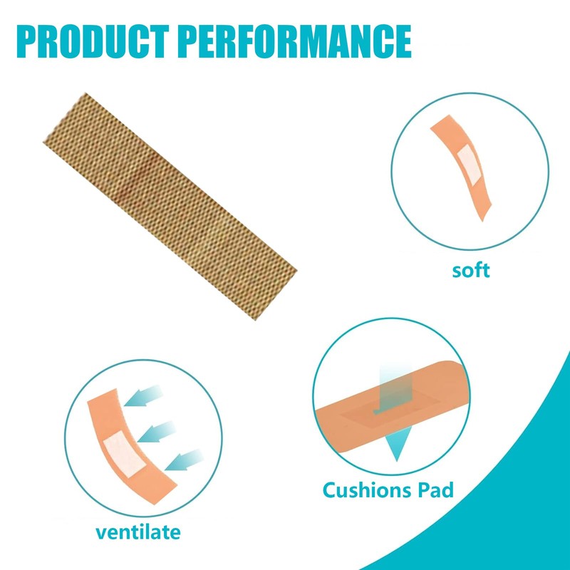 200 Pcs Adhesive Small Spot Bandages Bulk，Fabric Flexible Breathable Non