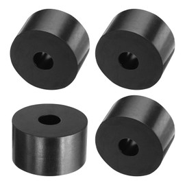 QUARKZMAN Pack of 4 Rubber Washers Rubber Spacer 35 mm Outer Diameter 10 mm Inner Diameter 20 mm Thick Rubber Spacer Round Spacer Sleeves for Home Car Accessories Black