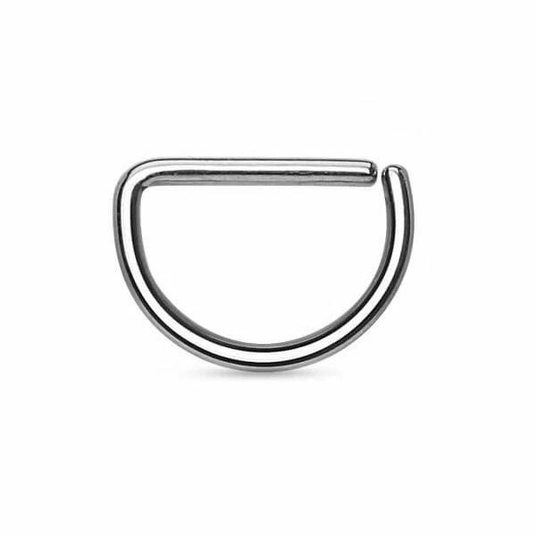 Luxe Modz 16 Gauge Unique D-Shaped Nose Hoop 316L Surgical