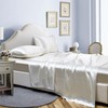 YASMENG Fitted Sheet 200 x 200 cm Satin White Plain