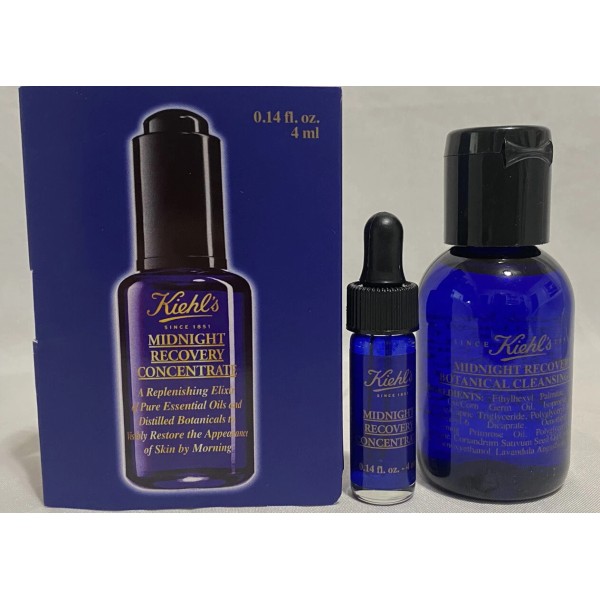 Kiehl's Lot 2 Kiehl's Midnight Recovery Concentrate 4ml & Botanical
