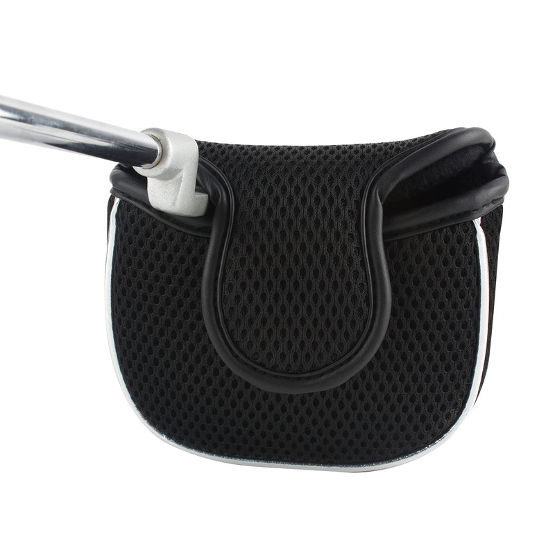 Andux Golf Putter Cover Square Mesh Putter Headcover MT/TG14 (Black)