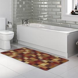 Cestavie Bath Rug Runner Custom Size Non Slip Quick Dry Water Absorbent Shower Rugs Fit Under Door-Washable Bathmat Runner Rug for Bathtub, Shower Room, Sink, Laundry Room