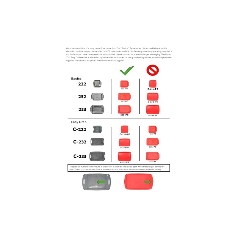 Pyrex C-233-PC Easy Grab 3qt Turquoise Lid - Made in
