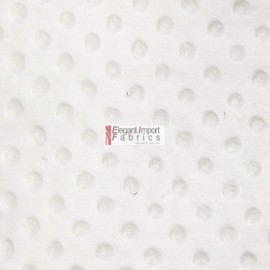 Minky MINKEE Chenille DOT Soft Fabric Cuddle 38 Color 60"W SEW Craft by The Yard (White)