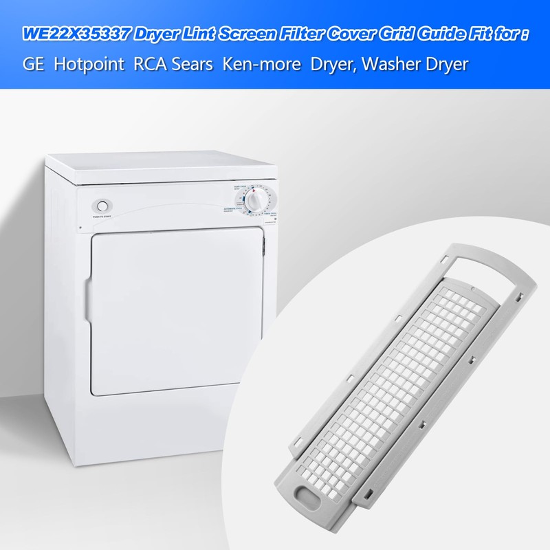 WE22X35337 Washer Dryer Lint Screen Filter丨Dryer Lint Filter Slide Guide丨washer