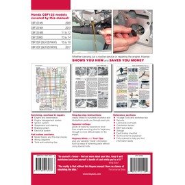 Honda Cbf125 and Cb125f: 09 to 17 (Haynes Service & Repair Manual)