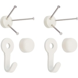 Waki Sangyo Gypsum Nails with Mini Hook, for Gypsum Walls, Rentals, Pin Holes, 2 Sets, White WF-145