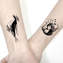 Lettering clavicle Hyuna tattoo sticker 30 sheets mask copy - Q type / 레터링 쇄골 현아 타투 스티커 30 장 마스크 판박이 - Q 타입