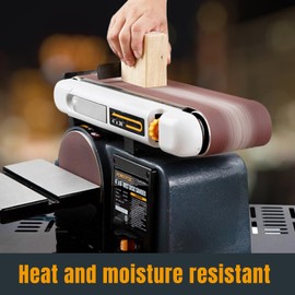 POWERTEC 4x36 Sanding Belts & 6 Inch PSA Sanding Discs Set, 25PK, Aluminum Oxide 3 Each of 40/80/120/150/240 Sanding Belt + 6 Inch 80 Grits Adhesive Sandpaper for Benchtop Belt & Disc Sander (110292)