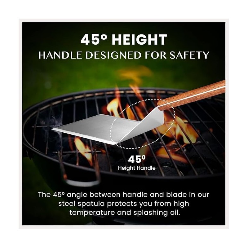 Stainless Steel Griddle Grill Spatula, Large Burger Spatula, Extra Wide