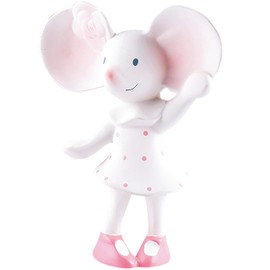 Meiya the mouse squeezing and bite tuft white / pink 16 cm