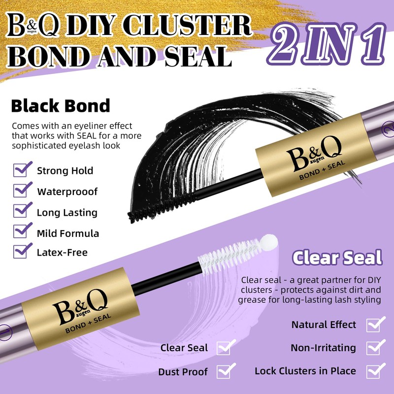 B&Q Lash Cluster Glue 10ML Lash Bond and Seal Waterproof
